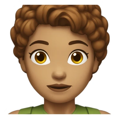 Female Hulk Brown Hair sticker