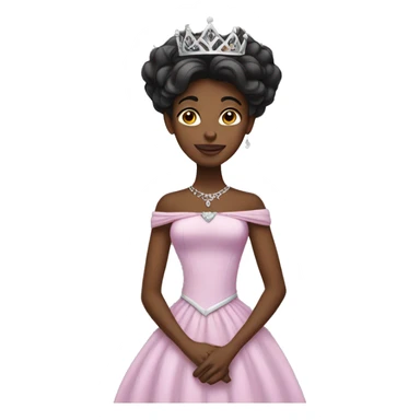 Black princess with a tiara  sticker