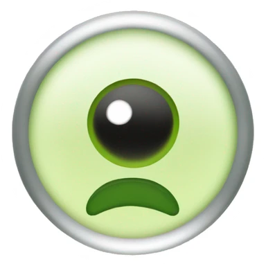 smiley emoji with cucumber eyes sticker