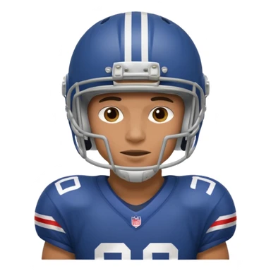 American football player sticker