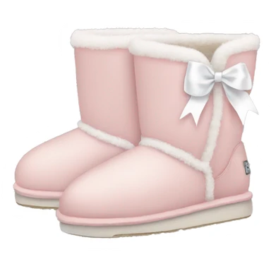 pale pink uggs with white ribbons sticker