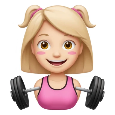 gym emoji in pink and beige colors sticker