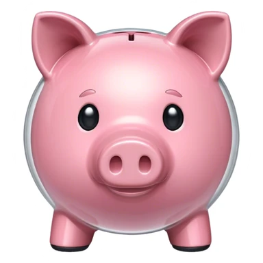 Transparent piggy bank sticker