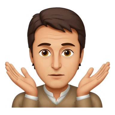 Imran Khan thinking, expressive face sticker