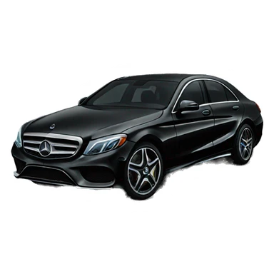 a mercedes black  sticker