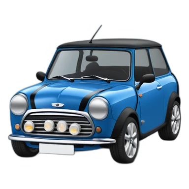 Blue Mini Cooper S sticker