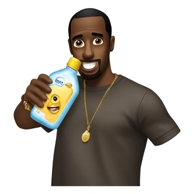 P diddy holding baby oil sticker