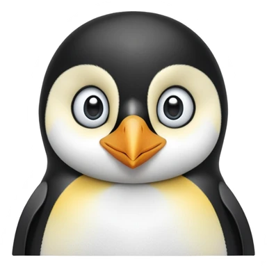 cinematic-cute-emperor-penguin-portrait-emoji,-head-tilted-playfully-and-inquisitively,-with-glossy,-pristine-plumage-accented-by-a-bright-beak-and-round,-sparkling-eyes-filled-with-curiosity,-simplified-yet-irresistibly-adorable-features,  sticker