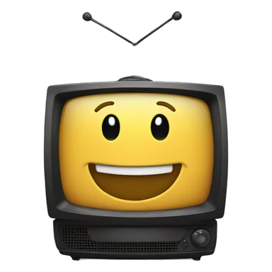 TV WITH BIG SMILE WITH ANTENNAS sticker