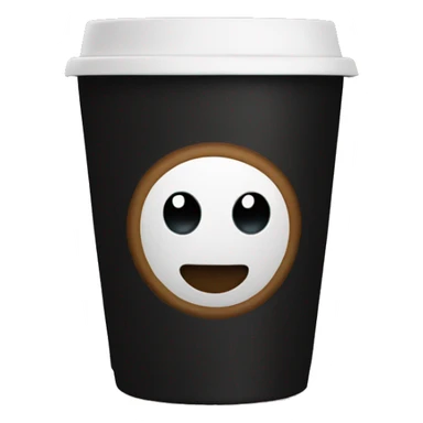 Black coffee cup sticker