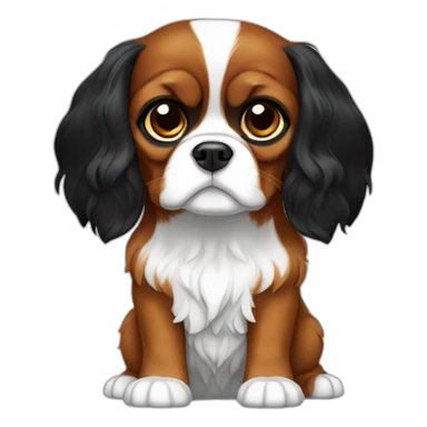 black and tan  king Charles spaniel sticker