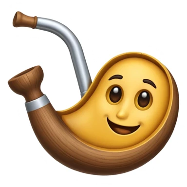 Una pipa con cara y con el pulgar hacia arriba sticker