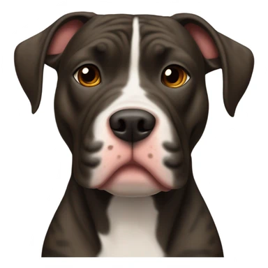 pitbull terrier dark brindle tiger stripes sticker