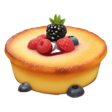 Creme brulee with berries on top  sticker