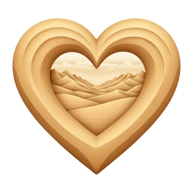 desert themed heart sticker