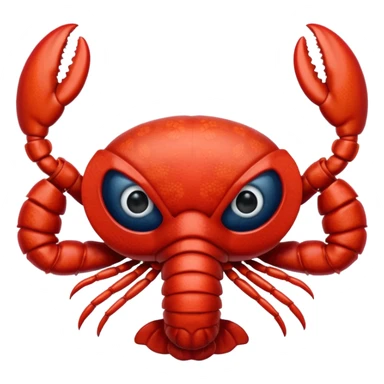 lobster wearing eye mask sticker
