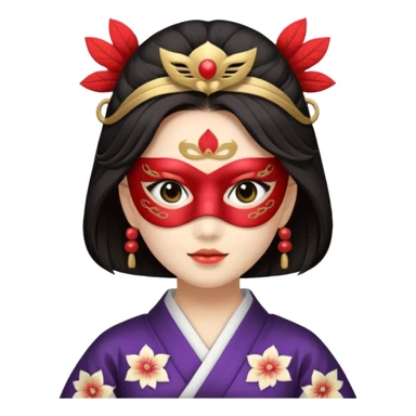 japanese princess with mask sticker