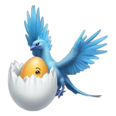 crazy funny stupid Articuno pokemon baby's realistic boku no pik o egg dual art artist sticker