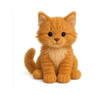 cute ginger maine coon kitten jellycat plushie sticker