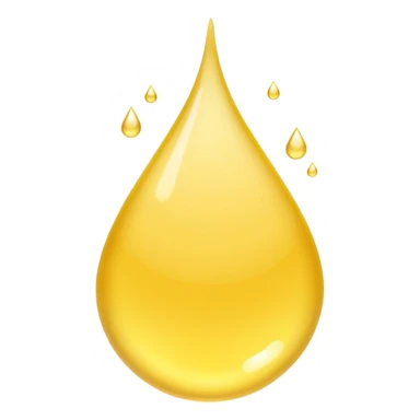 Yellow Drop of Water with no eyes, nose, mouth  sticker