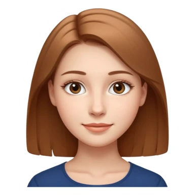 A realistic portrait of a young woman with soft facial features, clear skin, natural makeup, gentle eyes, symmetrical face, subtle smile, smooth lighting, high detail, photorealistic, 85mm len
 sticker