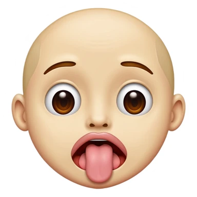 Person sticking up tongue out sticker