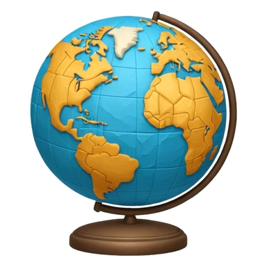 Papier-Mâché only Globe   sticker