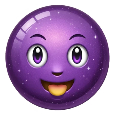 bolinha glitter roxo sticker