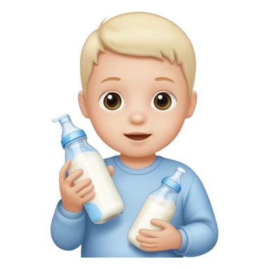 Baby and bottle milk sticker
