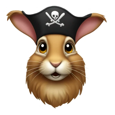 hare with pirate hat sticker