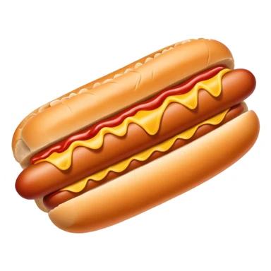 Hot dog with ketchup sticker