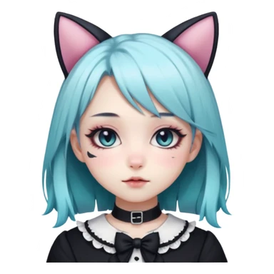 Gorgeous Edgy Kawaii Lolita Gradient Beautiful Anime Emo CatLady sticker