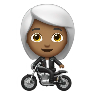 Biker White air sticker