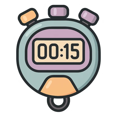 sports timer digital stopwatch icon-color-outlined style detailed shading thin clean outlines soft rounded features pastel palette #98B5BC #B5B3C1 #C9A3C9 #E4C0CA #F7DCD1 #F7C0AA Japanese pop art sticker look highly detailed vector clarity soft lighting subtle shadows transparent background sticker