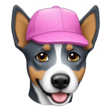 Blue heeler catle dog whith cap sticker