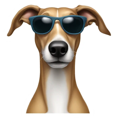 greyhound in sunglasses sticker