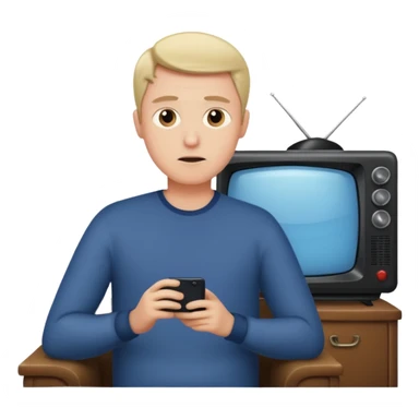 Televizyon izleyen adam sticker