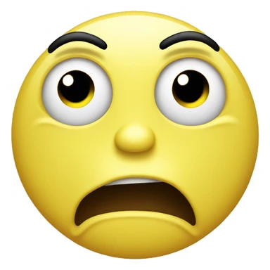 Yellow disgusted face sticker