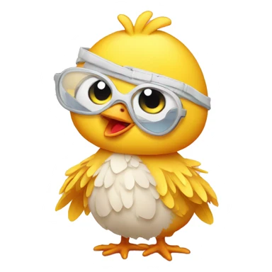 Baby chicken wearing clothes  sticker