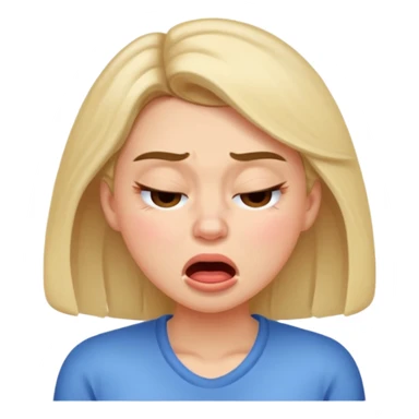 Woman mid-sneeze with puffed cheeks










 sticker