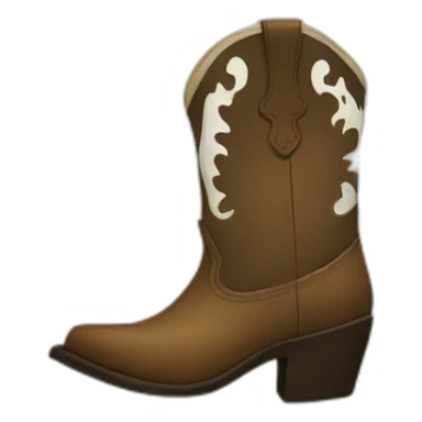 Santiag boot originally with white pattern sticker