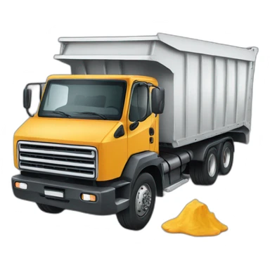 european dump-semi truck sticker