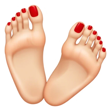 a foot toes with red toenail sticker