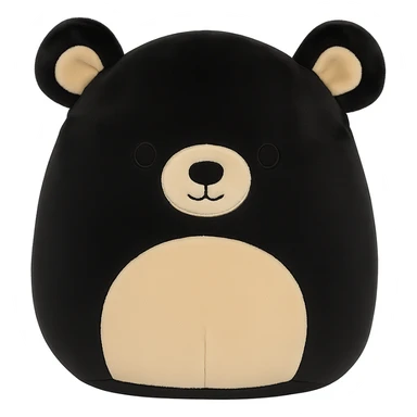 black bear squishmallow plushie sticker
