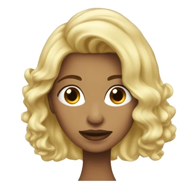 Femme blonde cheveux longs choquée sticker