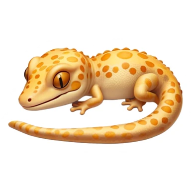 Meme-Worthy Cute Sleeping Gecko Portrait Emoji, Head resting peacefully with a contented smile, showcasing a diminutive, patterned body with smooth scales and eyes gently closed in serene slumber, Simplified yet adorably endearing features, highly detailed, glowing with a soft, drowsy tropical light, high shine, relaxed and utterly lovable, stylized with an air of playful laziness, soft glowing outline, capturing the essence of a sleeping gecko that feels destined to become the next viral icon of adorable rest! sticker