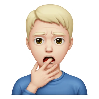 Person chocking themselves out  sticker