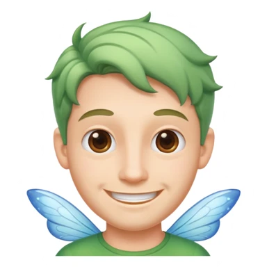 cartoon man character fairy face sticker