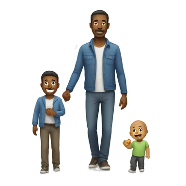 father with baby sticker