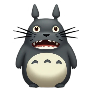 Angry dark Totoro sticker